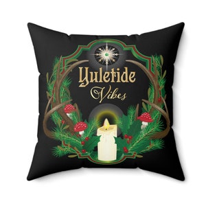 Yuletide Vibes Mushroom Forest Christmas Pillow: A Whimsical Way to Celebrate the Holidays