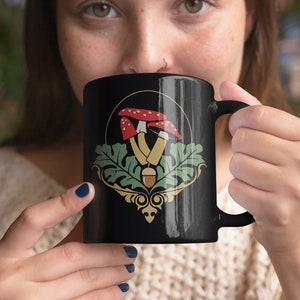 Mushroom Nature Lover Mug, Cottagecore Mug, Botanical Mug, Nature Mug, Mushroom Gift