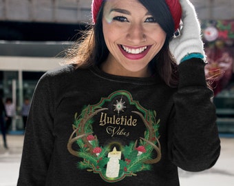 Yule Pilz Wald Sweatshirt, Weihnachten Sweatshirt, Urlaub Sweatshirt, Natur Sweatshirt, Weihnachten Pullover