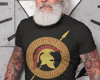 Camiseta de hombre Guerrero Espartano: Desata el poder de la mitología griega.