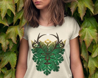 Celtic Green Man Nature T-Shirt, Celtic T-Shirt, Nature T-Shirt, Witchy T-Shirt , Pagan T-Shirt