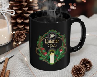 Yule Vibes Coffee Mug: Mushroom Forest Christmas Mug