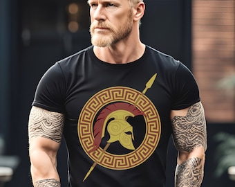 Spartan Warrior Men's T-Shirt: Unleash the Power of Greek Mythology