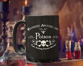 Halloween Witchy Poison Mug, Witch Mug, Witches Poison Mug, Halloween Mug, Fall Mug, Gothic Mug