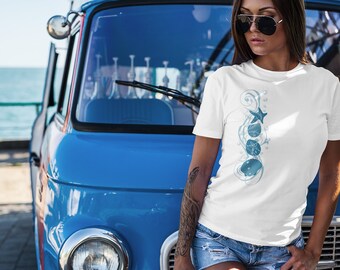 ビーチTシャツ、ビーチTシャツ、ビーチライフ、バケーションシャツ