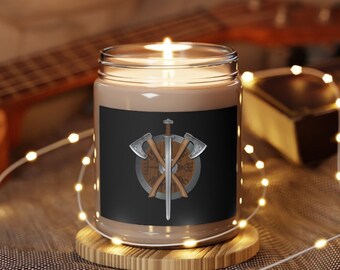 Bougie Viking, Bougie De Hache Viking, Bougie Nordique, Bougie Valhalla, Bougie Nordique, Cadeau Yule