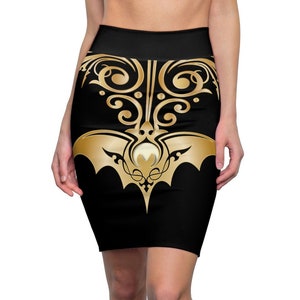 Witchy Bat Skirt, Witchy Skirt, Witch Skirt, Witchy Apparel, Witchy Gift, Gothic Skirt, Halloween Skirt