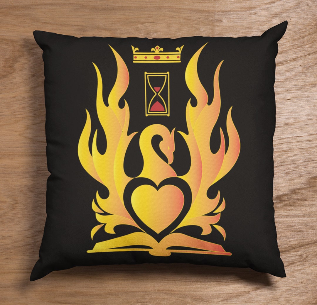 Phoenix Pillow, Mythology Pillow, Mythology Gift, Phoenix Square Pillow