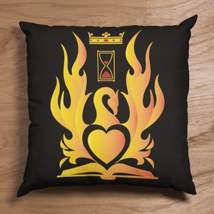 Phoenix Pillow, Mythology Pillow, Mythology Gift, Phoenix Square Pillow