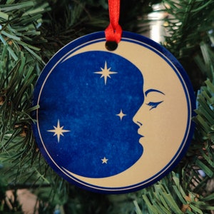 Ornamento lunare celeste, ornamento lunare, ornamento stellare lunare, ornamento mistico, ornamento astrologico, ornamento zodiacale
