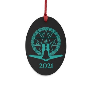 Personalized Witchy Bell Book and Candle Yule Ornament - Witch, Pagan, and Wiccan Holiday Décor