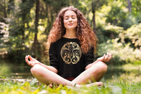Moon Goddess sweatshirt, Witchy sweatshirt, Witch sweatshirt, Spiral Goddess sweatshirt, Pagan sweatshirt, Boho sweatshirt for her
