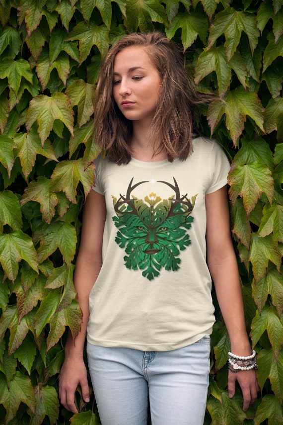 Celtic Green Man Nature T-Shirt, Celtic T-Shirt, Nature T-Shirt, Witchy T-Shirt , Pagan T-Shirt