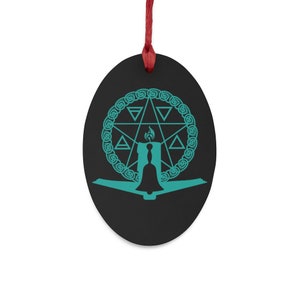 Witchy Bell Book And Candle Yule Ornament, Witch Ornament, Witchy Ornament, Pagan Ornament, Wiccan Ornament