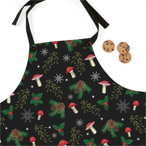 Mushroom Forest Apron, Cottagecore Apron, Dark Academia Apron, Yule Apron, Woodland Apron, Dark Nature Apron