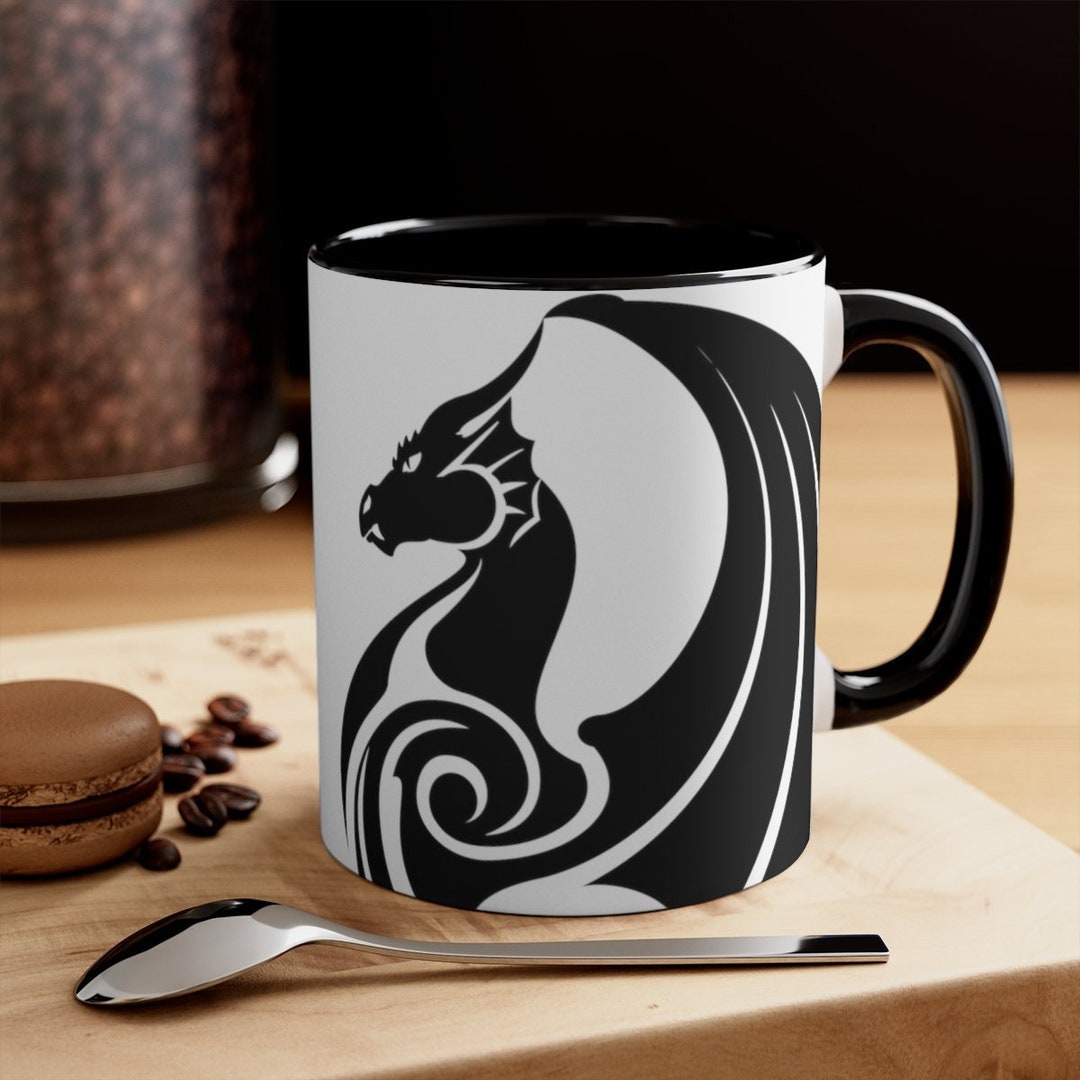 Celtic Dragon Coffee Mug: Mythology Gift, 11oz Accent Mug - Etsy