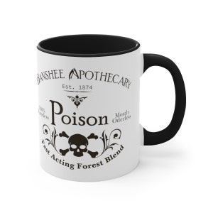 Taza de Halloween con veneno de bruja, taza de bruja, taza de Halloween, taza de otoño, taza gótica, taza decorativa de 325 ml imagen 5