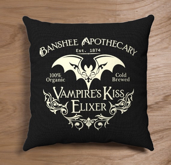 Halloween Gothic Vampire Bat Pillow, Fall Pillow, Halloween Pillow, Spooky Pillow, Fall Gift, Pillow