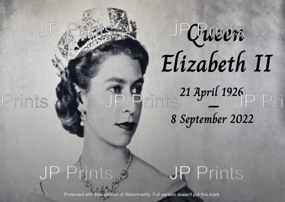 Queen Elizabeth II RIP Remembrance Memorabilia A4 Photo Print 1 - Etsy