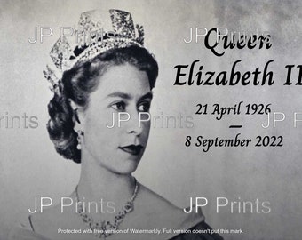 Queen Elizabeth II RIP Remembrance Memorabilia A4 Photo Print 1