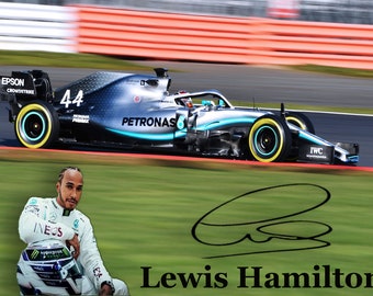 Impresión fotográfica A4 de Lewis Hamilton