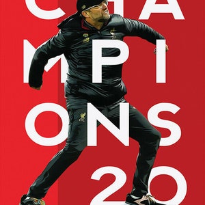 Jurgen Klopp Liverpool Champions 2019/2020 A4 Photo Print