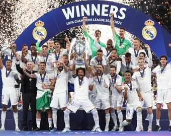 Real Madrid Champions League Champions 2022 A4 Photo Print