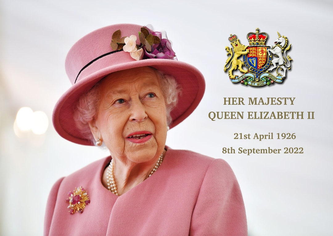 Queen Elizabeth II RIP Remembrance Memorabilia A4 Photo Print - Etsy