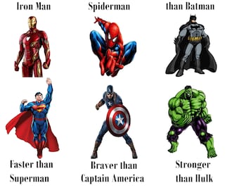 Personalized Super Hero A4 Photo Print