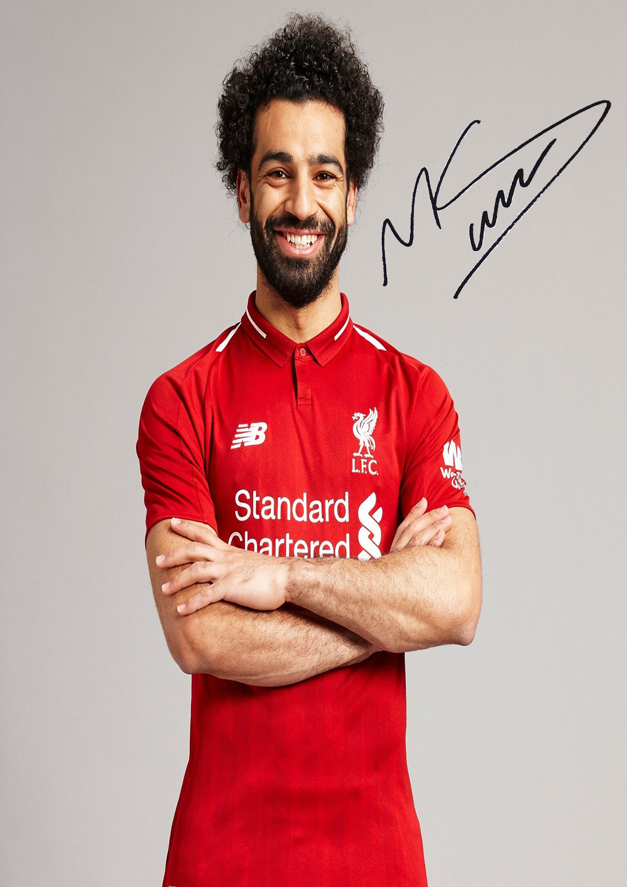 Mo Salah Liverpool FC Signed Copy A4 Photo Print Etsy
