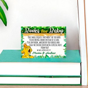 DIGITAL FILE | Baby Lion Bring a Book | Baby Lion Book request | Book for baby | Baby Lion Book card | Digital Baby Shower | BLK01