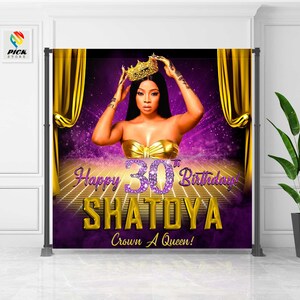 Luxurious Backdrop | Purple and gold Banner | Classy Party backdrop | Sophisticated Photo backdrop | Glamorous backdrop | DIGITAL FILE| BW15