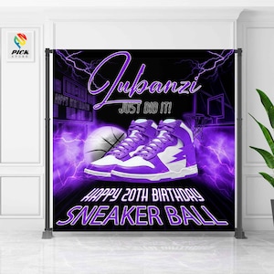 Sneaker Ball Backdrop | Sneaker Banner | Sneaker Party backdrop | Sneaker Photo backdrop | Sneaker Birthday backdrop | DIGITAL FILE | SNB45