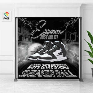 Sneaker Ball Backdrop | Sneaker Banner | Sneaker Party backdrop | Sneaker Photo backdrop | Sneaker Birthday backdrop | DIGITAL FILE | SNB39
