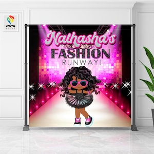 Fashion Show Backdrop | Runway Show Banner | Catwalk Show Party backdrop | Couture Show backdrop | Fashion Birthday | DIGITAL FILE | FSH02
