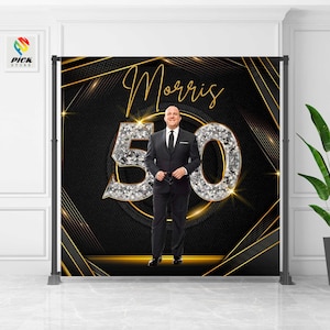 Men Birthday  Backdrop Happy Birthday Banner Birthday Decoration Party Men Photo backdrop 21th, 30th, 50th Birthday DIGITAL FILE | BM03
