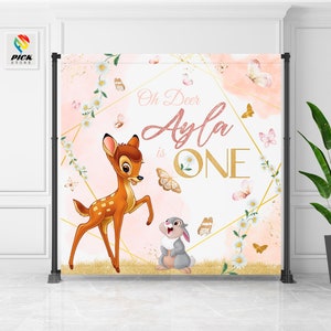 DIGITAL FILE | Bambi deer Backdrop | Bambi deer Banner | Bambi deer Birthday party | Bambi deer Printable banner | Bambi deer Design | BMB01