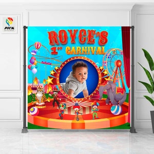 Carnival Backdrop | Carnival Banner | Carnival Party backdrop | Circus Photo backdrop | Circus Birthday backdrop | DIGITAL FILE | CC01