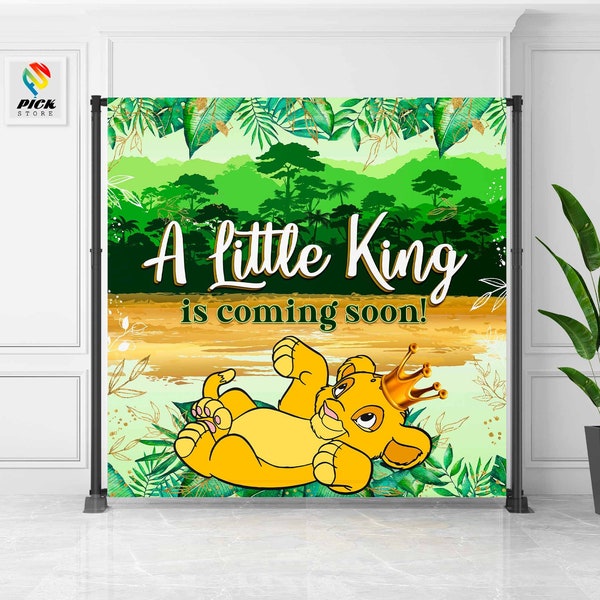 Baby Lion Backdrop | Little lion Banner | Little King Custom backdrop | Baby Lion Welcome Sign | Baby Lion Party |  DIGITAL FILE | BLK01