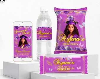 Prom Party Bundle: Chip Bag, Bottle Label, Candy Wrapper (DIY FILE)
