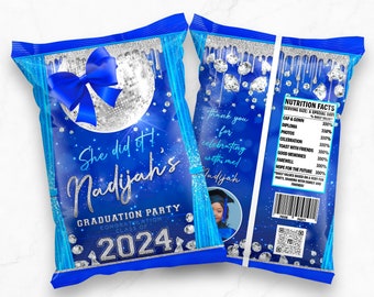Graduation Chip Bag Wrapper: Prom Party Favor (DIY FILE)