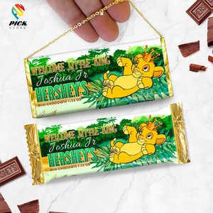 Editable chocolate wrapper | Lion Candy wrapper | Chocolate bar wrapper | Baby lion Template | Baby lion Candy bar | DIGITAL FILE | BLK01