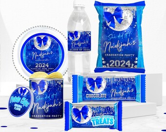 Graduation Party Bundle: Chips, Bottle, Candy Wrappers (DIY FILE)
