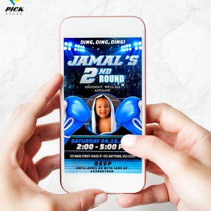 Boxing Birthday Invitation: Little Champ Electronic Invite (DIY File) - BOX030