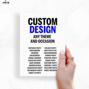 Custom Birthday Invitation Personalized Card invitation Customized Custom invite Printable Phone invitation ONLY DIGITAL FILE   PP01