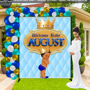 DIGITAL FILE | Little King Baby Shower Backdrop | Little Prince Banner |  Little King Baby shower | Little Prince Baby Shower Decor | LP02