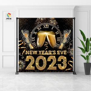 Happy New Year&#39;s Eve backdrop | New year party | Chinese New year | Lunar New year | New Year&#39;s Eve party | ONLY DIGITAL FILE | NY05