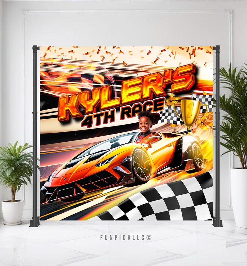 Formula 1 Racing Car Banner: Custom Photo Backdrop (digital Download ...