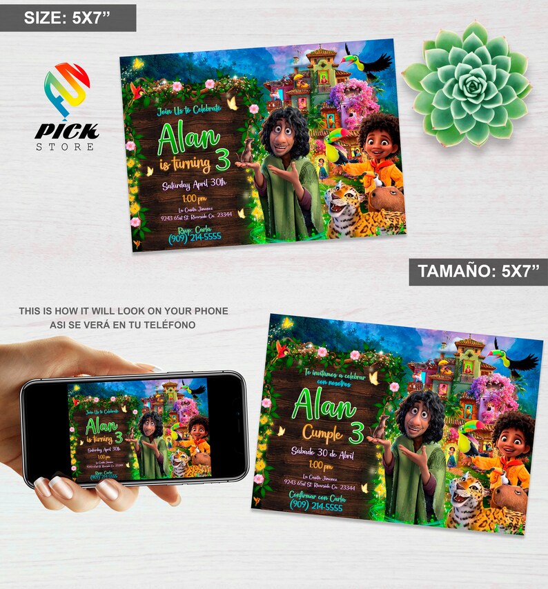 DIGITAL Encanto Printable Invitation Encanto Birthday Etsy