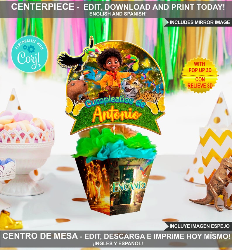 DIGITAL Encanto Table Centerpiece Encanto Birthday Etsy